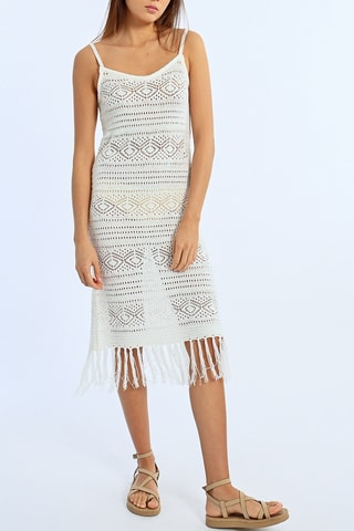 Vestido recto - Blanco