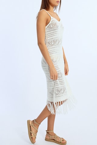 Vestido recto - Blanco