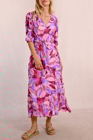 Vestido cruzado - Fucsia