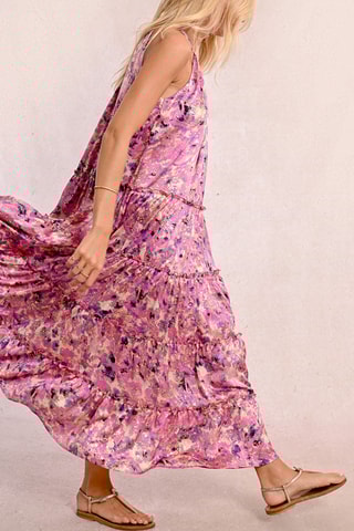 Lange Jurk Tie and Dye - Roze