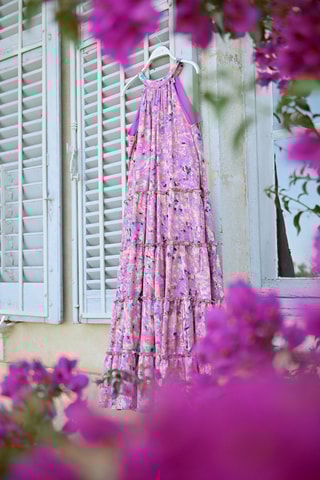 Lange Jurk Tie and Dye - Roze