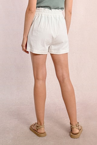 Short de tiro alto - Blanco