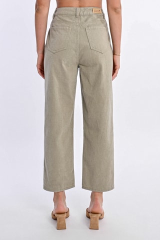 Broek Hoge Taille - Kaki