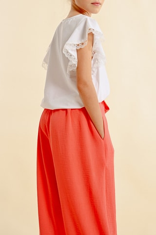 Pantalón de tiro alto - Coral