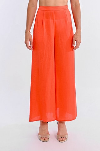 Broek Hoge Taille - Koraalrood