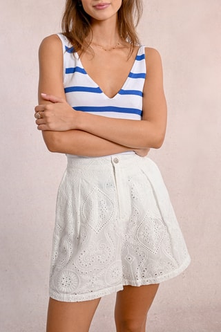 Top - Wit en Koningsblauw