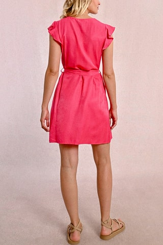 Vestido evasé - Fucsia