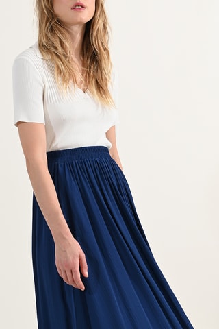 Falda plisada - Azul marino - Molly Bracken
