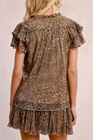 Blusa plisada - Beige