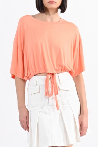 Camiseta cropped - Naranja - Lili Sidonio