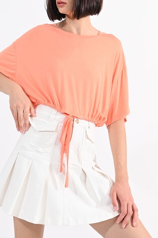 Camiseta cropped - Naranja - Lili Sidonio