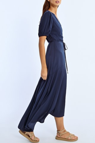 Vestido cruzado - Azul marino