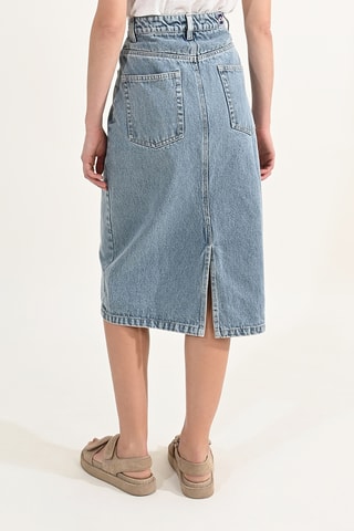 Falda recta vaquera - Celeste - Molly Bracken