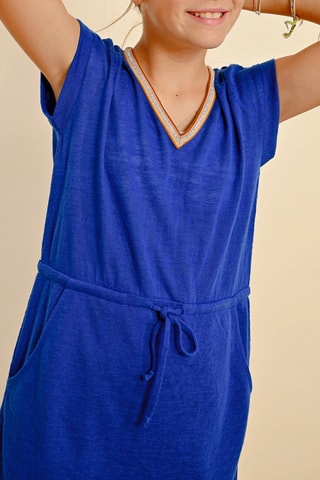 Rechte Jurk - Felblauw