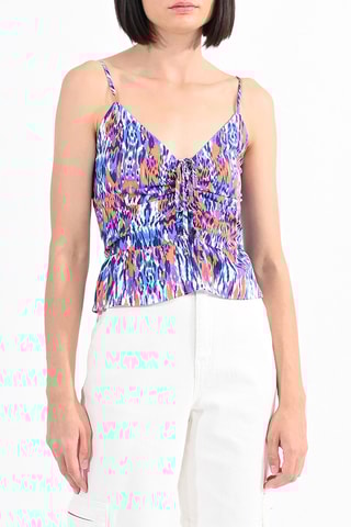 Top - Azul marino y naranja - Lili Sidonio