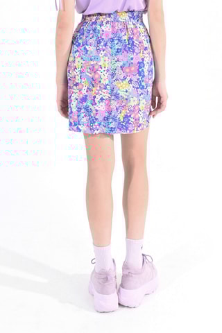 Falda drapeada de talle alto - Azul eléctrico - Lili Sidonio