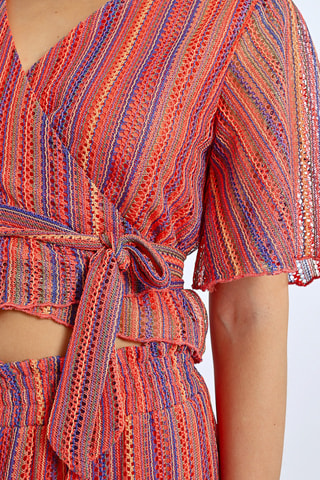 Crop top cruzado - Rosa