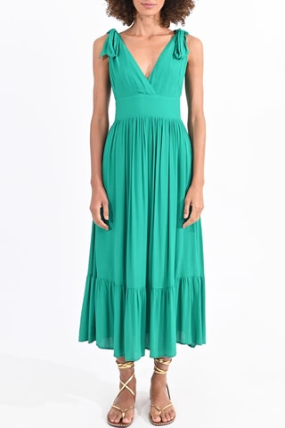 Jurk met Ruches - Lichtgroen - Molly Bracken