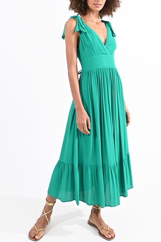 Jurk met Ruches - Lichtgroen - Molly Bracken