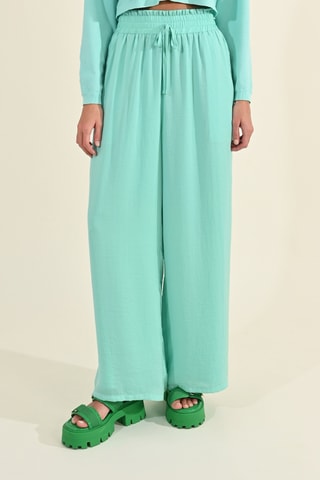 Pantalón de tiro alto - Celeste - Lili Sidonio