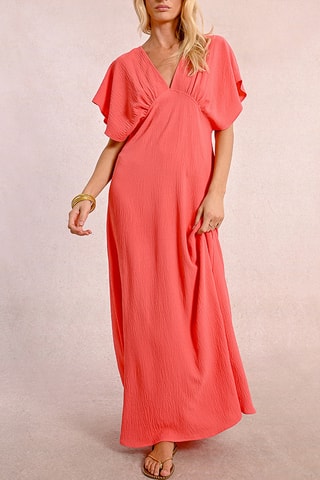 Vestido largo - Coral