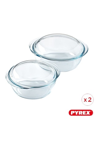 2 casseruole in vetro borosilicato Essentials - 27 cm -  2,1 l
