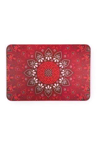 6 sets de table Mandala Rouge - 43 x 29 cm