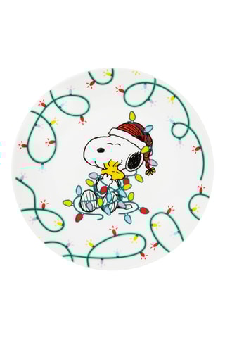 6 assiettes à dessert en porcelaine Snoopy et Woodstock Snoopy et les Peanuts - 20,5 x 20,5 x 2 cm