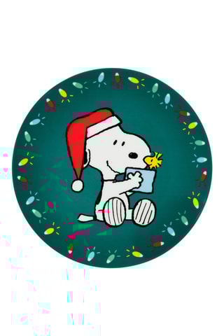 6 assiettes à dessert en porcelaine Snoopy et Woodstock Snoopy et les Peanuts - 20,5 x 20,5 x 2 cm