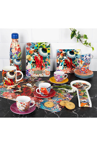 4 mugs en porcelaine Kimono - 30 cl