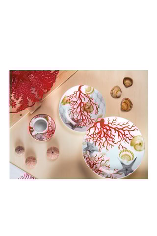 Service à café en porcelaine Coral - 6 personnes