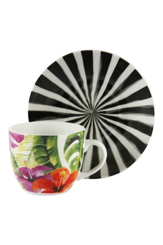 Service à café en porcelaine Tropical - 6 personnes