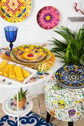 Dessous de plat Calavera en céramique -  16 x 16 cm