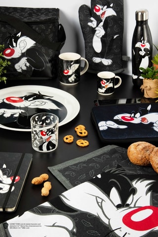 Gant de four Sylvestre Titi et Grosminet Looney Tunes - Gris et blanc