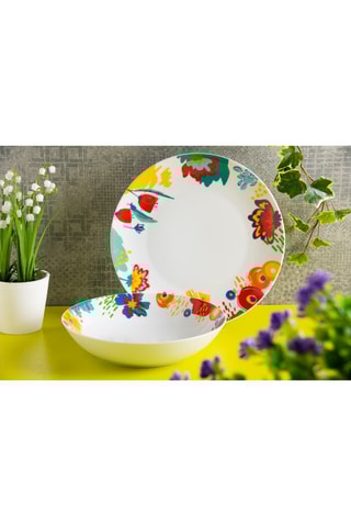 Assiettes en porcelaine Saint Tropez - 12 pièces