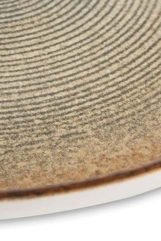 6 assiettes plates en céramique Demetra - 27 cm