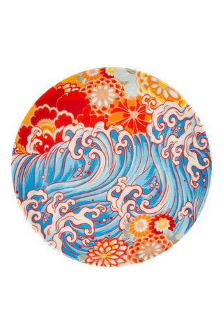 6 assiettes apéritif en porcelaine Kimono - 15 cm