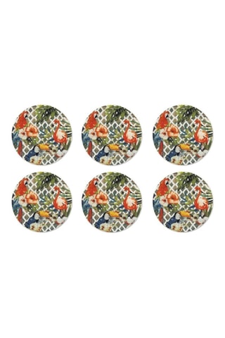 6 assiettes à pizza en porcelaine - 31,5 cm