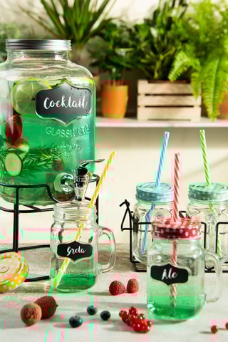 4 Mason jars avec panier - 47 cl