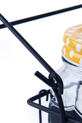 4 Mason jars avec panier - 47 cl