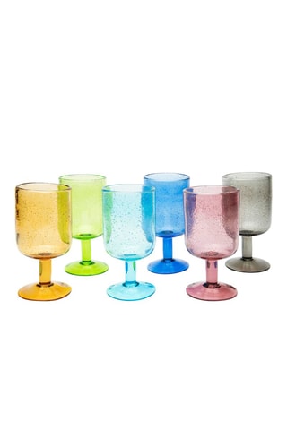 6 verres à pied Color Bubble - 39 cl