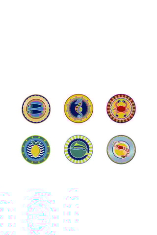 6 dessous de verre Corfu - 10,5 cm