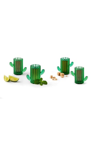 4 verres à liqueur Cactus - 5 cl