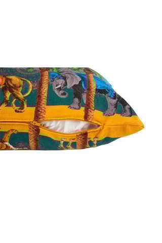 Coussin déhoussable Le cirque - Bleu et vert - 45 x 30 cm