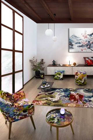 Coussin - Bleu et vert - 45 x 45 cm