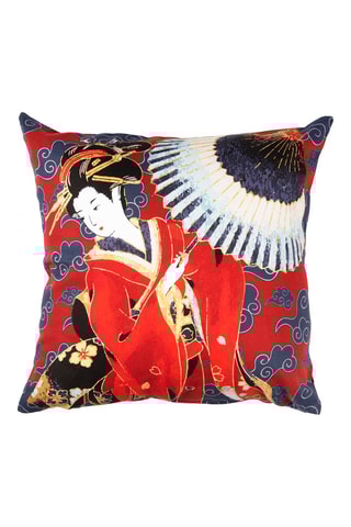 Coussin - Bleu marine et rouge - 45 x 45 cm