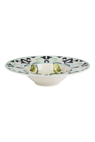 6 assiettes creuses en céramique Amalfi - 28,5 x 28,5 x 6,5 cm