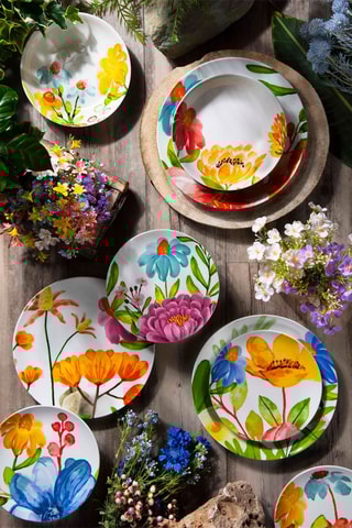 Service en porcelaine Blooming - 18 pièces