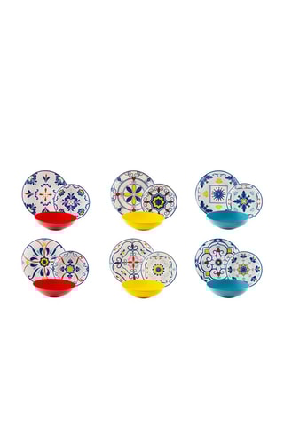 Service en porcelaine et grès Vietri Color - 18 pièces