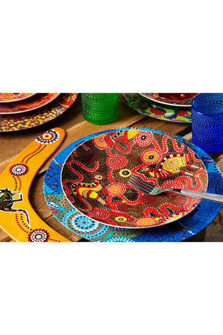 Service en porcelaine et grès Aboriginal - 18 pièces